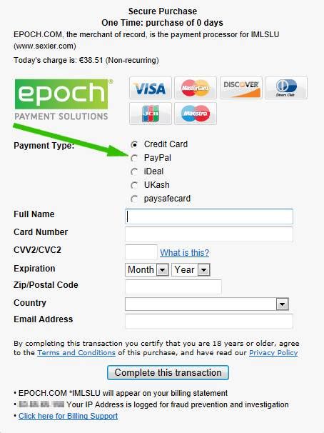 paypal epoch